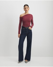 AERE - Hazel Cupro Off Shoulder Top