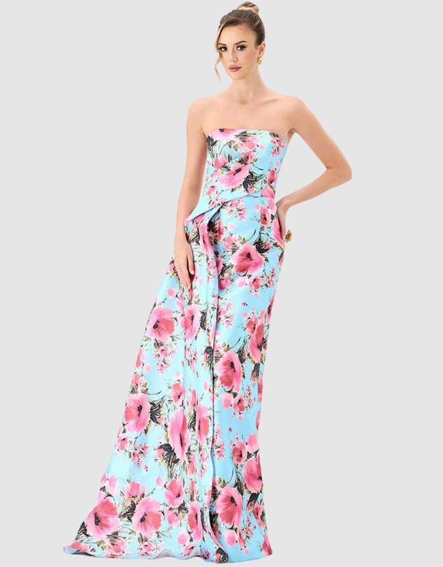 Bariano - Zia Dramatic Sash Gown
