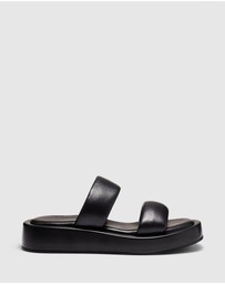 Just Because - Sarita Leather Flatform Sandals