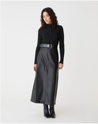 Forcast - Giselle Panel PU Skirt