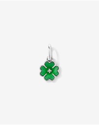 Michael Hill - Green Clover Pendant with Diamond in Sterling Silver