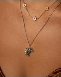 Wanderlust + Co - Croissant Silver Necklace