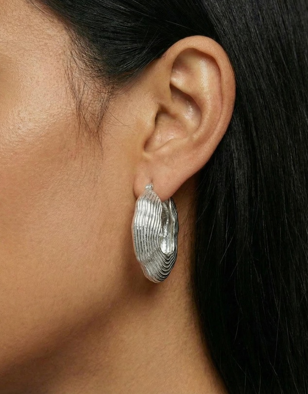 HOUSE OF SLANI - Silver Needra Statement Hoops