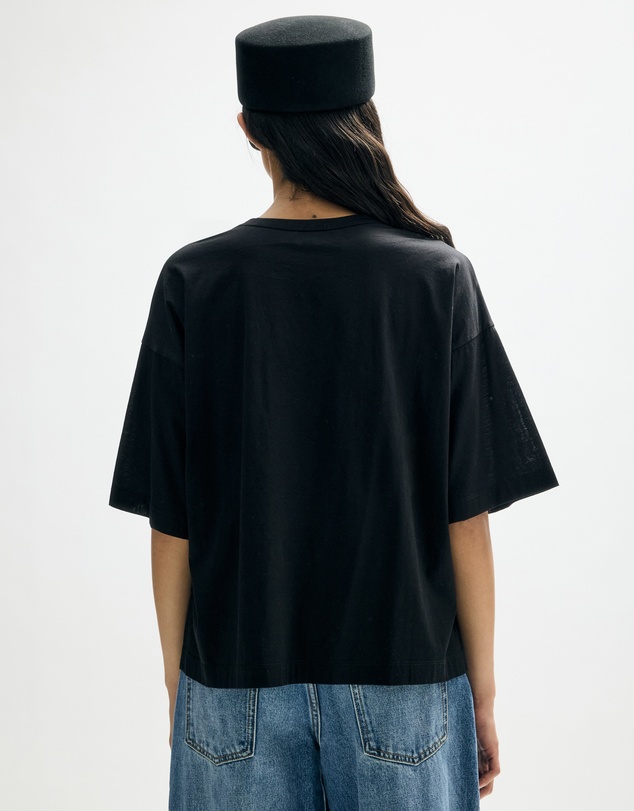 Minima Esenciales - Rena Boxy Sheer Cotton T-Shirt