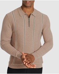 Tarocash - Cedar Stripe Zip Knit