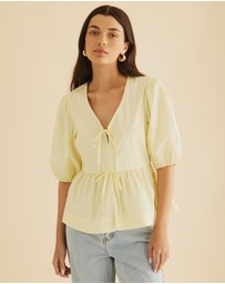 Atmos&Here - Indee Cotton Bow Shirt