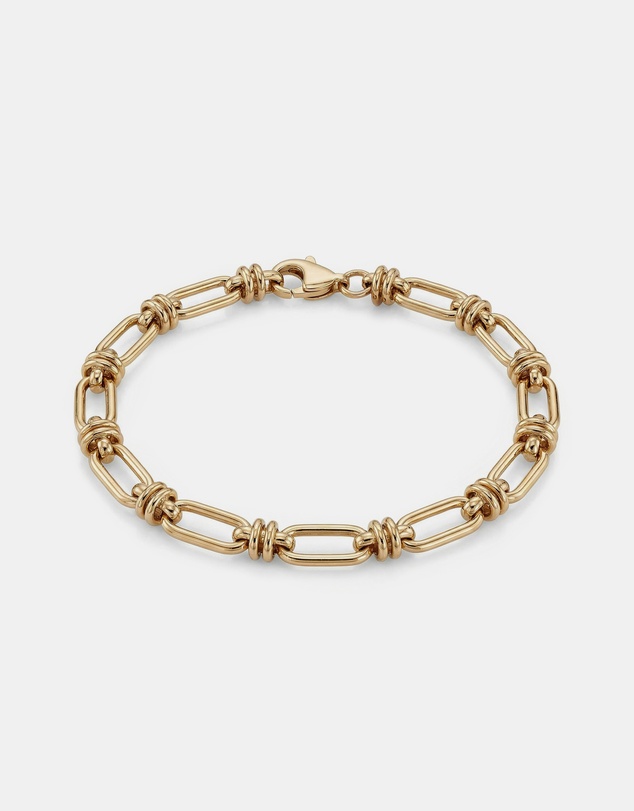 Zoe Olivia - 9K Gold Knotted Link Bracelet
