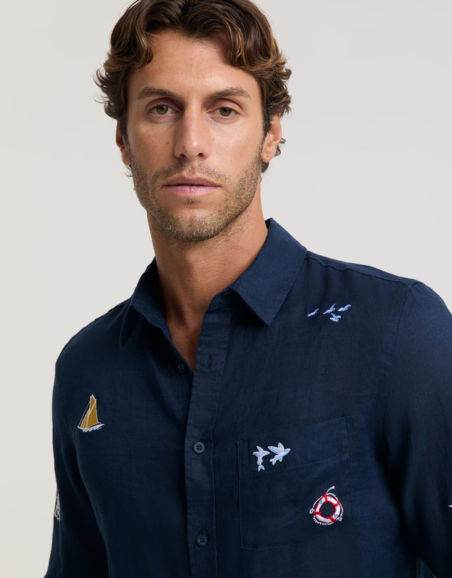 Sportscraft - Halyard Long Sleeve Linen Shirt
