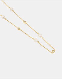 Zoe Olivia - Waterproof Pearl & Cubic Zirconia Necklace