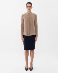 Farage - Single Pleat Silk Shirt