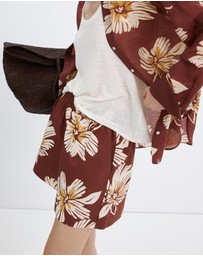 M.N.G - Printed Cotton-Blend Shorts