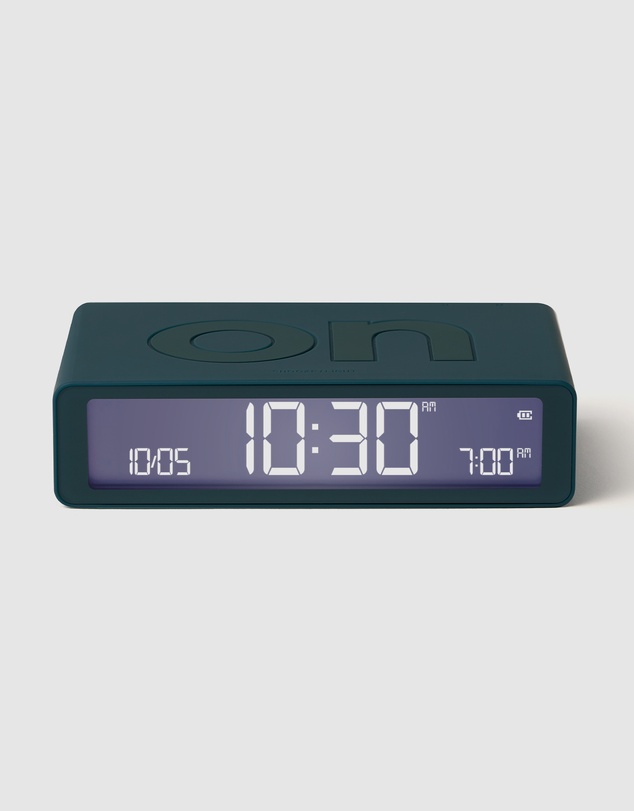 Lexon - Lexon Flip Classic Reversible Alarm Clock - Blue