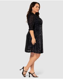 Pink Dusk by Curve Project - Are You Jelly Sequin Dress