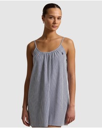 Polo Ralph Lauren - Shirting Stripes Cotton Chemise Slip Nightdress