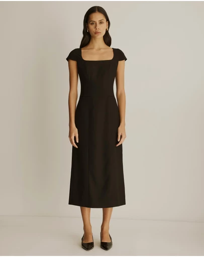Atmos&Here - Sierra Suiting Midi Dress