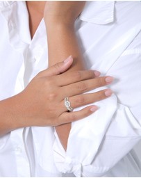 Elli Jewelry - Ring Set Crystal 925 Sterling Silver