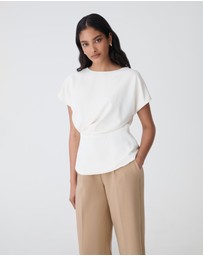 Forcast - Bonnie Gathered Peplum Top