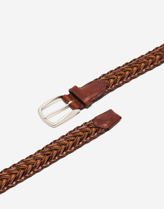 Calibre - Braided Leather Belt Tan Combo