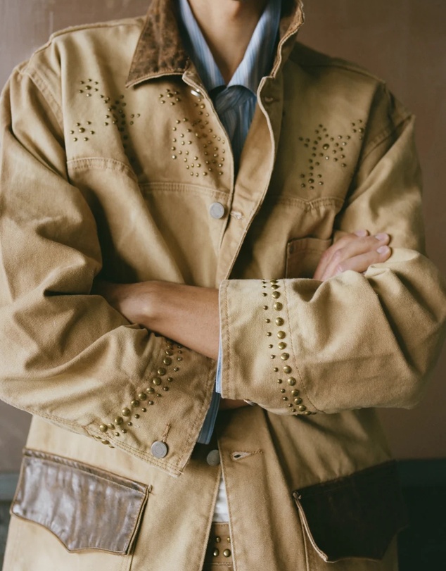 Found - Canvas Studded Work Jacket