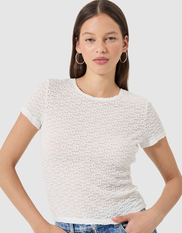 Rolla's - Daisy Lace Tee - Vintage White