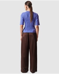 & Other Stories - Smocked Crewneck Top