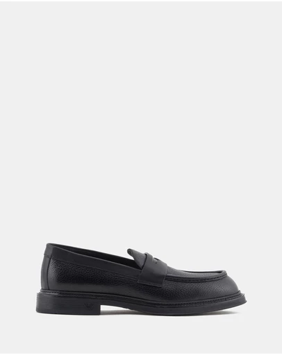 Emporio Armani - Mocassino Vitello Granato Vitello Liscio - Men's