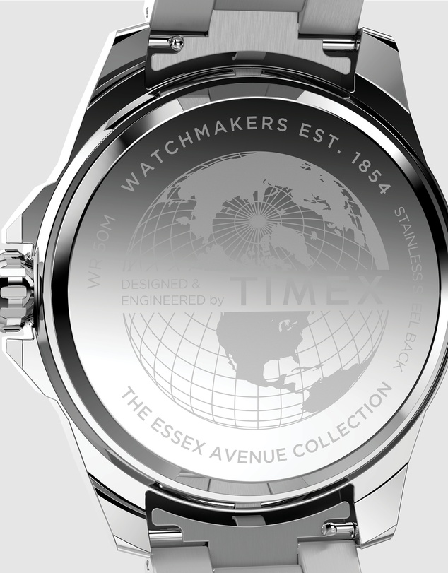 TIMEX - Essex Day & Date 46mm Stainless Steel Bracelet Watch