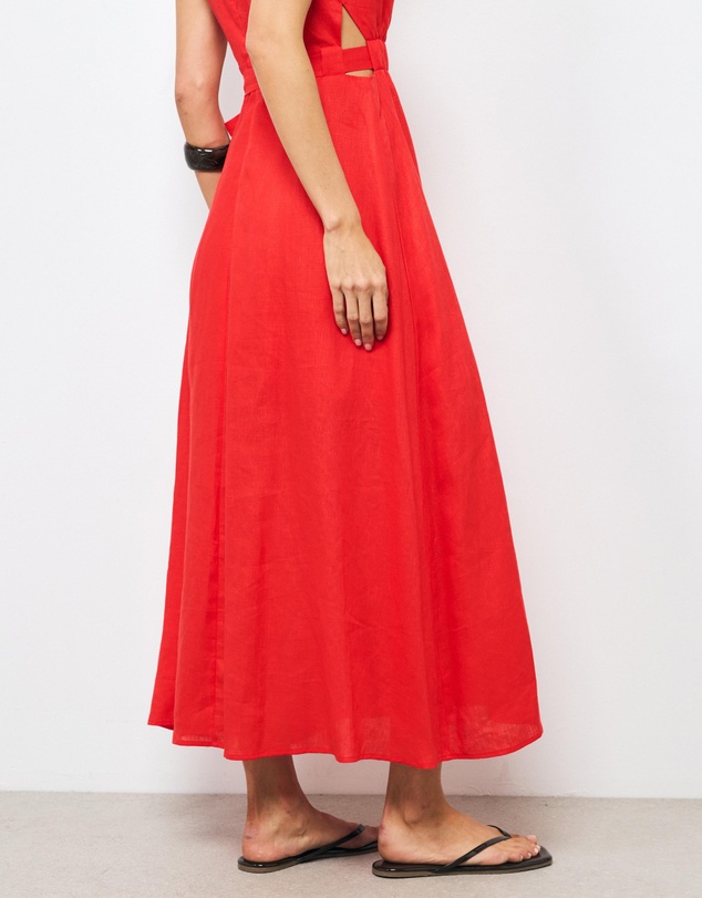 AERE - Mysa Linen Midi Dress