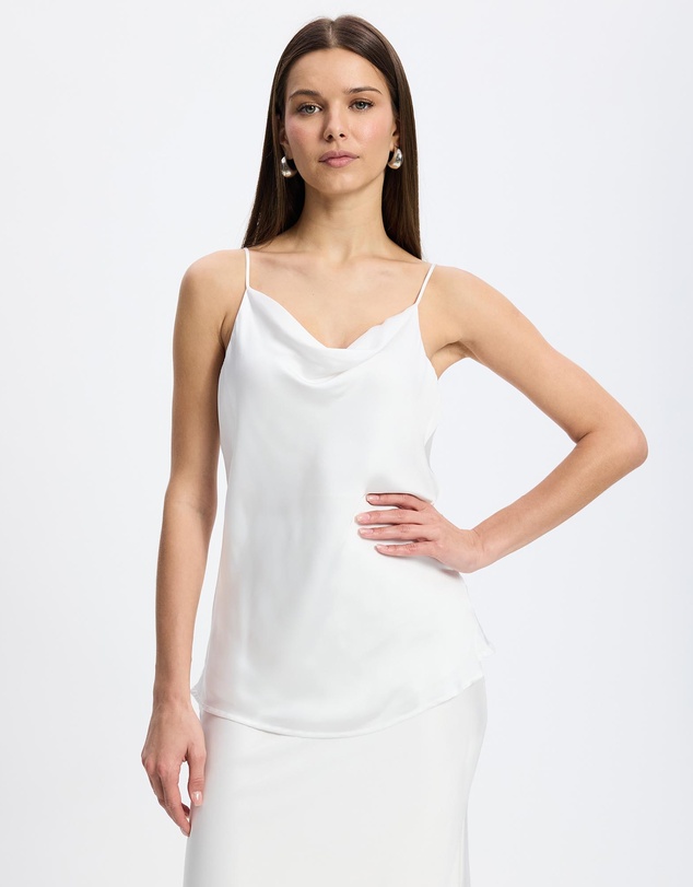 Mossée - Harper Cowl Neck Silk Top