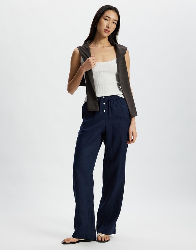White By FTL - Robin Linen Pants