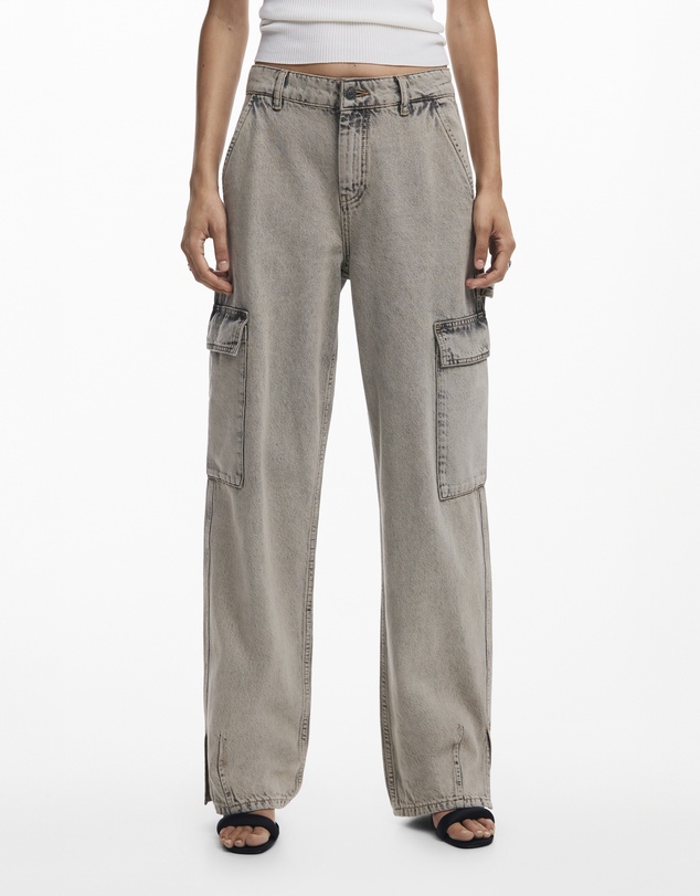 Desigual - Denim jeans with stitched pockets