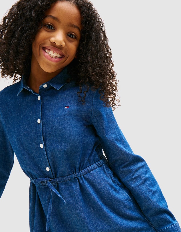 Tommy Hilfiger - Stretch Denim Shirt Dress - Kids