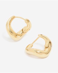 Lovisa - Waterproof Gold Plated Stainless Steel Bendy Metal Hoop Earrings