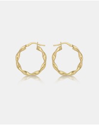 Zoe Olivia - 9K Gold Twisted Hoop Earrings