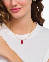 THOMAS SABO - HARIBO Red Bear Pearl Necklace