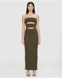 Christopher Esber - Slashed Knit Sunray Strapless Dress
