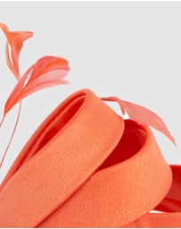 Max Alexander - Large Orange Satin Bow Racing Fascinator