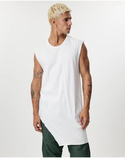 Surrounded By Ghosts - The Graftonite Asymmetrical Cotton Tail Muscle T-Shirt