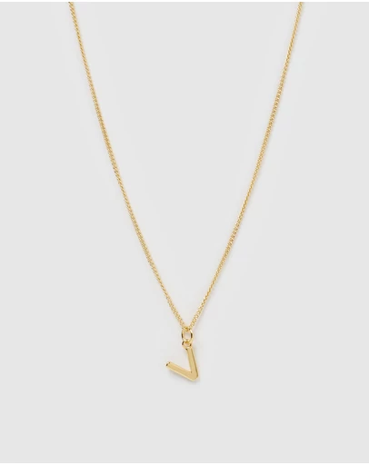 Izoa - Alphabet Letter V Necklace