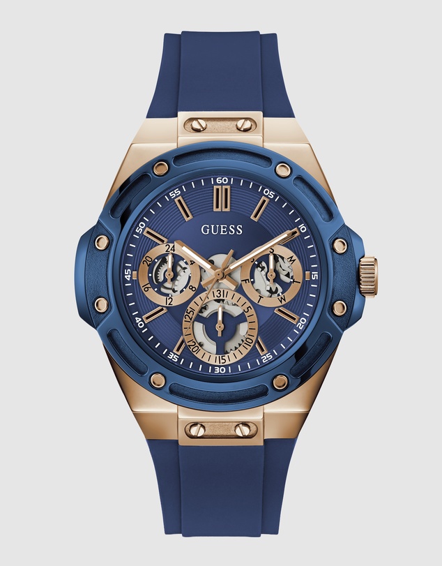 GUESS - GUESS Mens Rose Gold-Tone Multifunction Watch