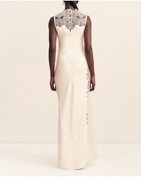 Shona Joy - Stratus Lace High Neck Maxi Dress