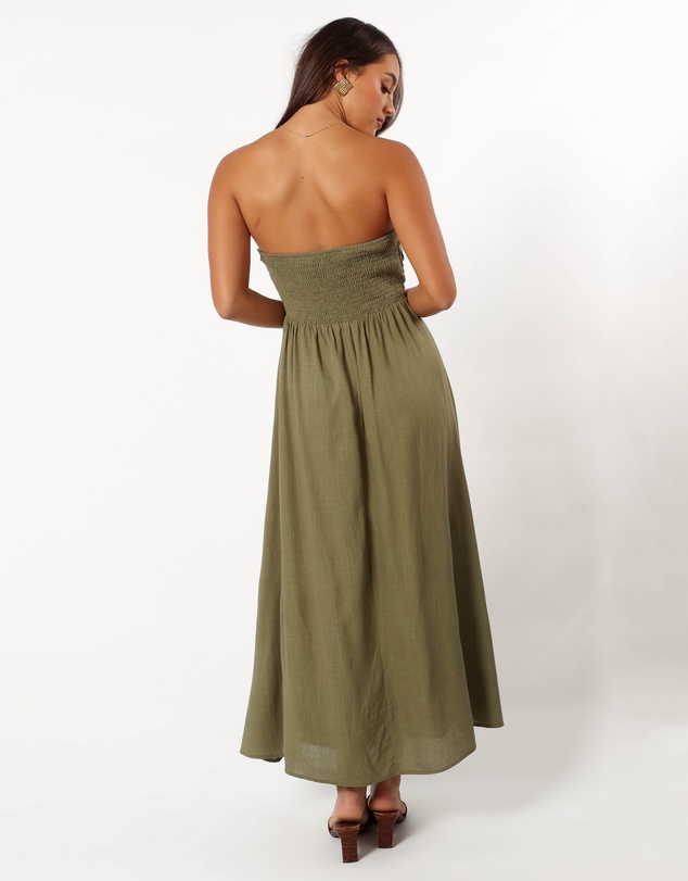 Petal & Pup - Kayt Strapless Dress - Olive Green