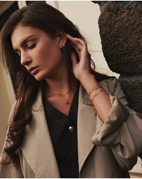 Ania Haie - Ania Haie Gold Tiger Eye Huggie Hoop Earrings