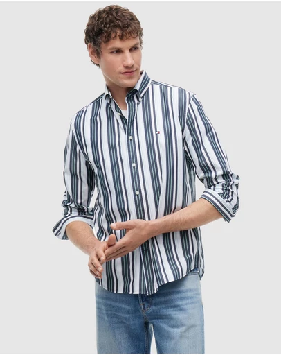Tommy Hilfiger - Cotton Poplin Striped Shirt