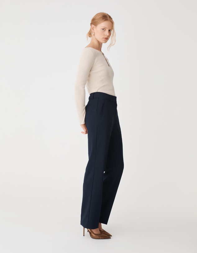 Forcast - Logan Button Keyhole Rib Knit