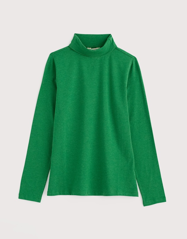 Seasalt - Seasalt Cornwall Green Landing Roll Neck Top