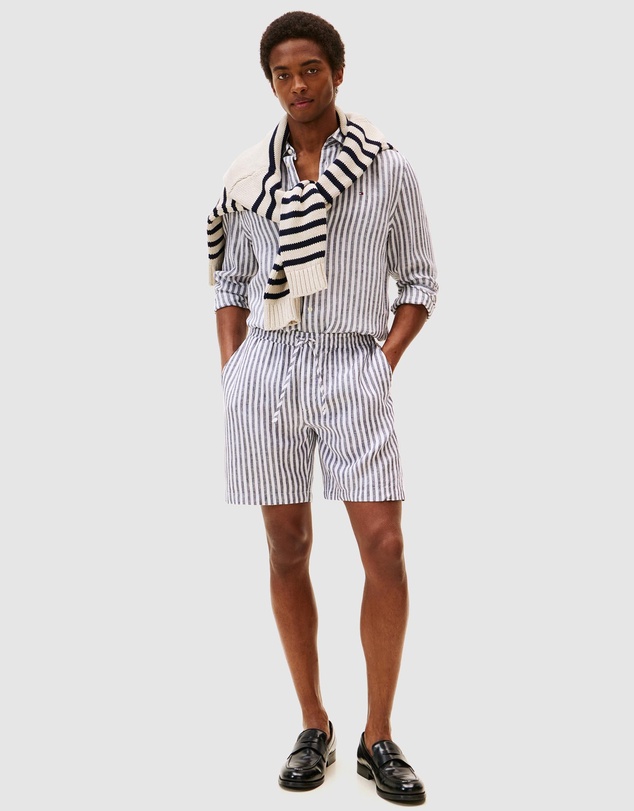 Tommy Hilfiger - Mercer 7 Inch Linen Stripe Shorts