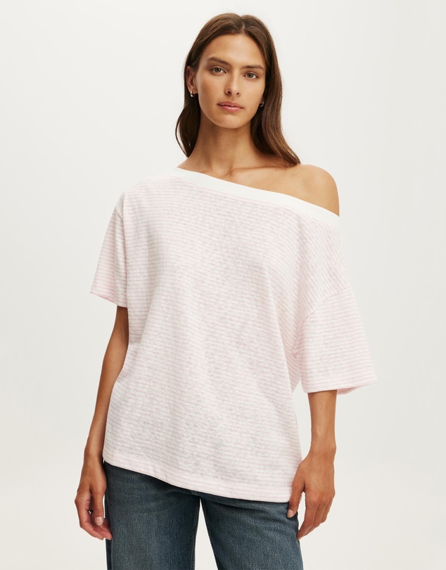 Cotton On - Boxy Off Shoulder Short Sleeve Tee