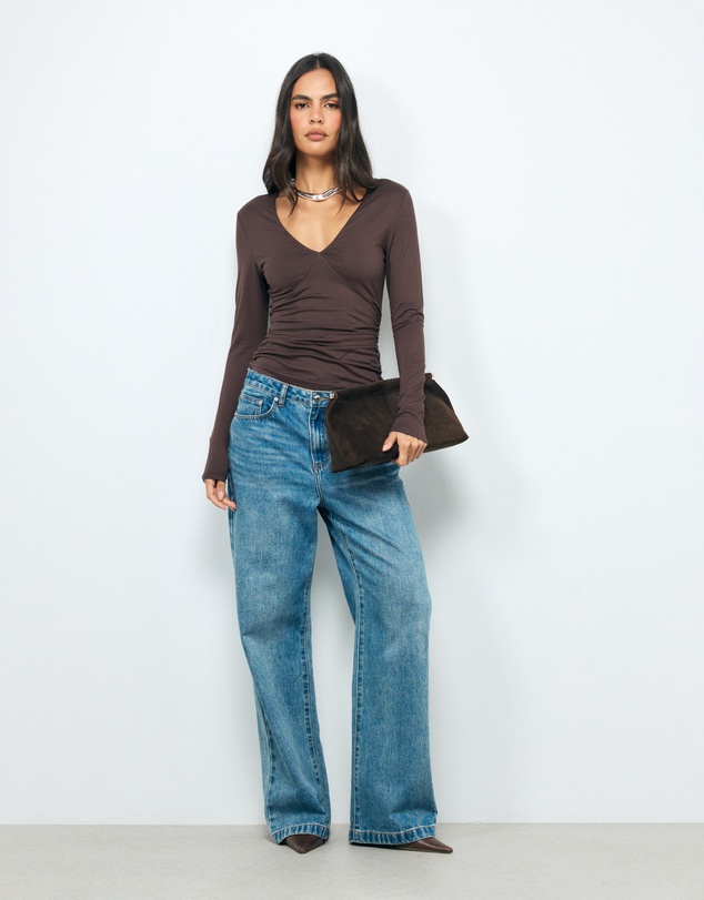 AERE - Heidi V Neck Top