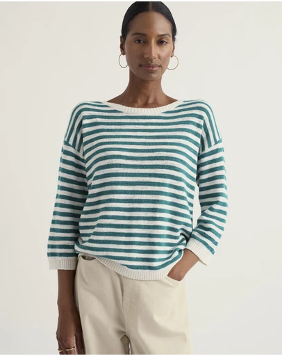 Seasalt - Seasalt Cornwall Blue Knavock Striped Jumper